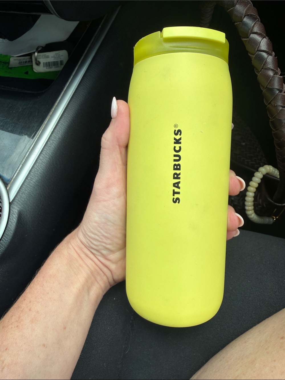 Yellow Starbucks Tumbler Used